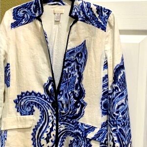CHICOS jacket blazer size 0
One button down